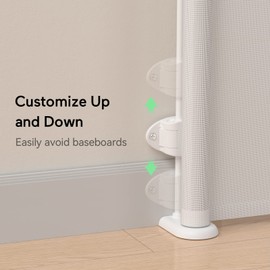 Retractable Baby Gate, Momcozy Mesh Baby Gate or Mesh Dog Gate, 41" Tall,Extends up to 71" Wide, Child Safety Gate for Doorways, Stairs, Hallways, Indoor/Outdoor