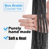 Salt and Pepper Short Box Braid Crochet Hair for Black