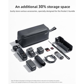 Llano Compact Carrying Case for DJI Osmo Pocket 3,Water-Resistant Storage Bag,Lightweight Protective Pouch for Camera & Accessories, Custom Fit (Pocket 3 Only)