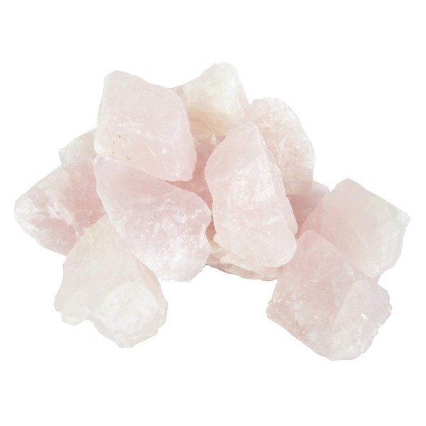 CircuitOffice 2 Lb Rose Quartz Rough Large, 1" to 2", Raw Natural Stones and Fountain Rocks for Cabbing, Cutting, Lapidary, Tumbling, Wicca and Reiki Crystal Healing