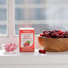 Daily One 데일리원 참 착한 크랜베리 정 요로건강 여성 영양제 500mg X 30정 1통 Daily One Gentle Cranberry Supplement for Women's Urinary Health 500mg X 30 Tablets 1 Bottle