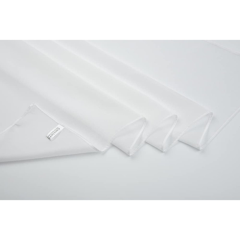 corciova White 35 x 35 Solid Color Square Silk Like