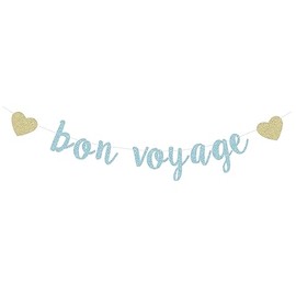 Bon Voyage Banner for Travel Moving Graduation Retirement Theme Party Supplies Decorations