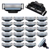 24PCS Premium Razor Blade Refills for Men - Dual Lubrication
