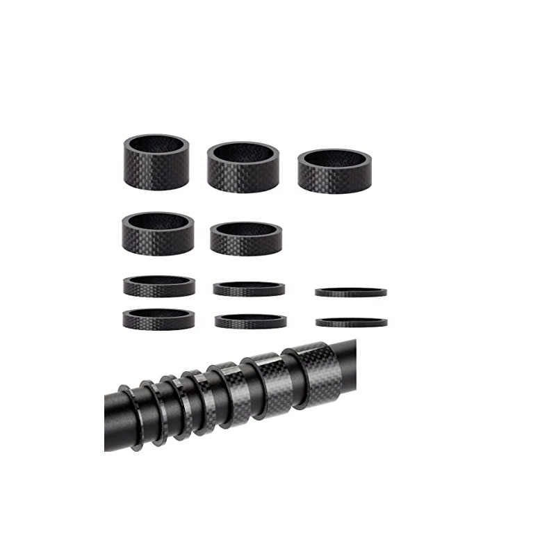 HOUSON 11 PCS Bike Headset Space, Carbon Fiber Bicycle Stem