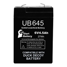 UB645 6V 4.5AH for Mojo Duck Decoy Battery - Compatible with Mojo Battery Pack for Lucky Duck, Motorized Decoys Robo Game Deer Feeder Floater Mallard Rechargeable 6 Volt UB645K SLA Batteries