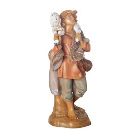 Fontanini, Nativity Figure, Gabriel The Shepherd, 7.5" Scale, Collection, Handmade in Italy, Designed and Manufactured in Tuscany, Polymer, Hand Painted, Italian, Detailed