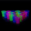 Party Essentials Hard Plastic 2-Ounce Shot/Shooter Glasses, 40-Count, Assorted Neon
