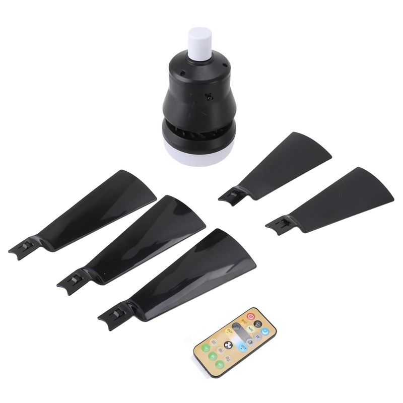 Socket Fan Light, Ceiling Fans with Lights and Remote, 3