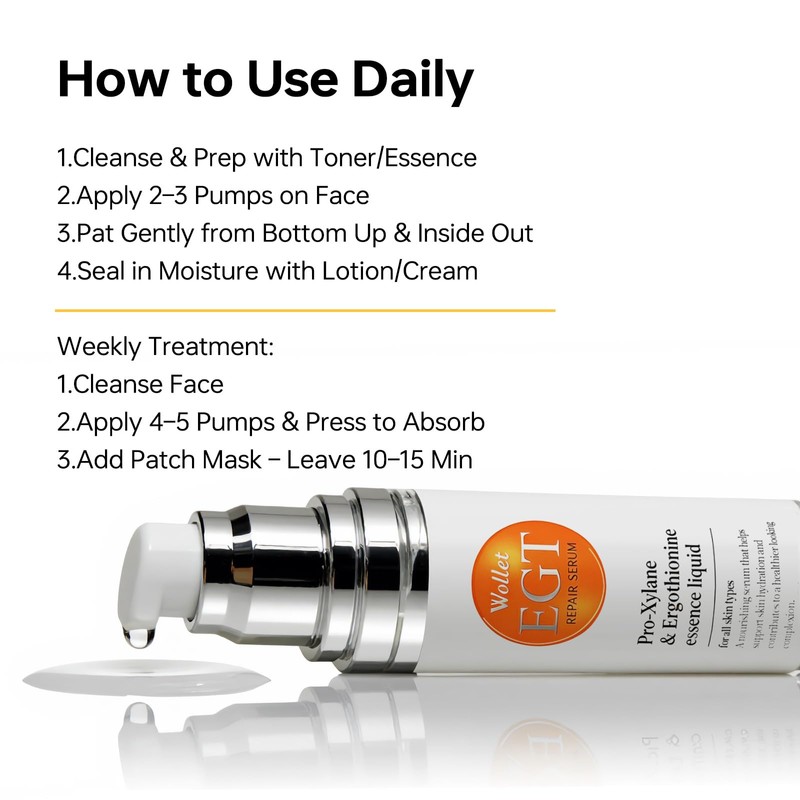 Wollet Hydrating Serum with Ergothioneine, Pro-Xylane & Hyaluronic Acid