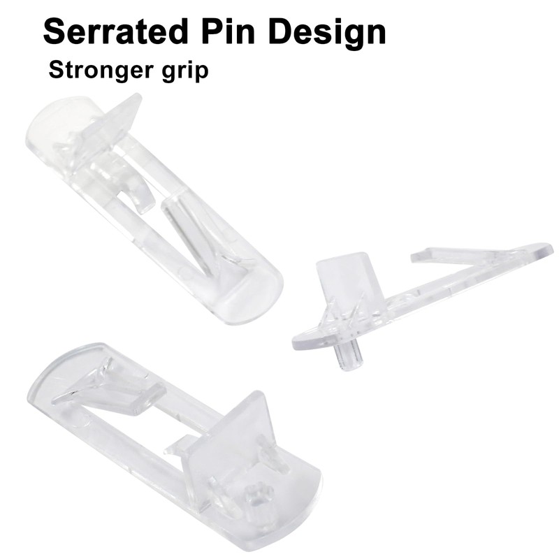 Coufce 30 Pcs Plastic Locking Shelf Support Pegs Clear Cabinet