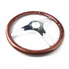 MR HELLO 15" Inch Classic Wood Grain Grip Steering Wheel