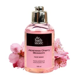 The Bath Store Japanese Cherry Blossom Face Wash for Women & Men - Cleanser for Face | Face Wash for Dry Skin & Oily Skin | Tan Removal Face Wash for Glowing Skin | Face Wash for Acne Prone Skin-100ml