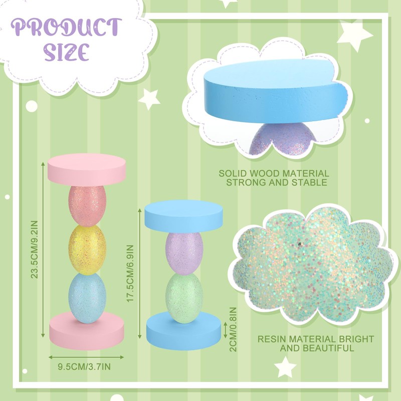 Hushee Set of 2 Easter Candle Holder Easter Decorations Candlestick