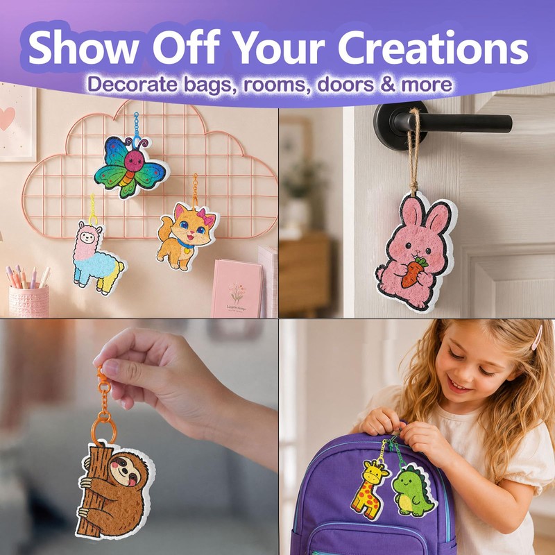 AMOSTING Glow in the Dark Animal Magic Puffs Craft Kit
