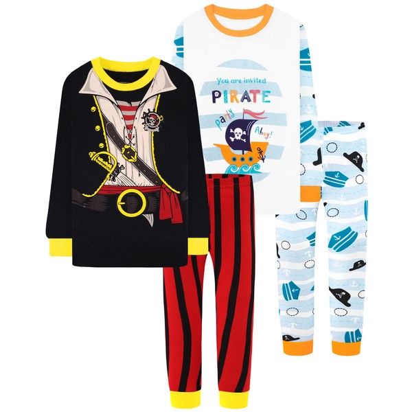 DAUGHTER QUEEN Boys Pajamas Size 7 Long Sleeve Pjs for