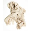 aesthetinc Solid Color Oversized Shredded Fringe Square Shape Scarf Wrap
