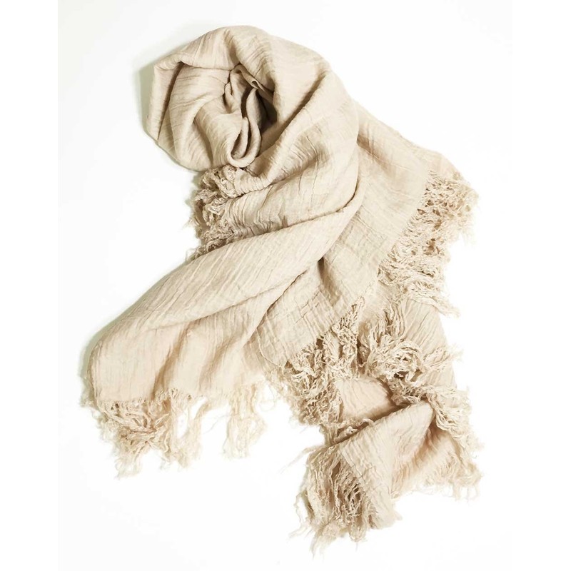 aesthetinc Solid Color Oversized Shredded Fringe Square Shape Scarf Wrap