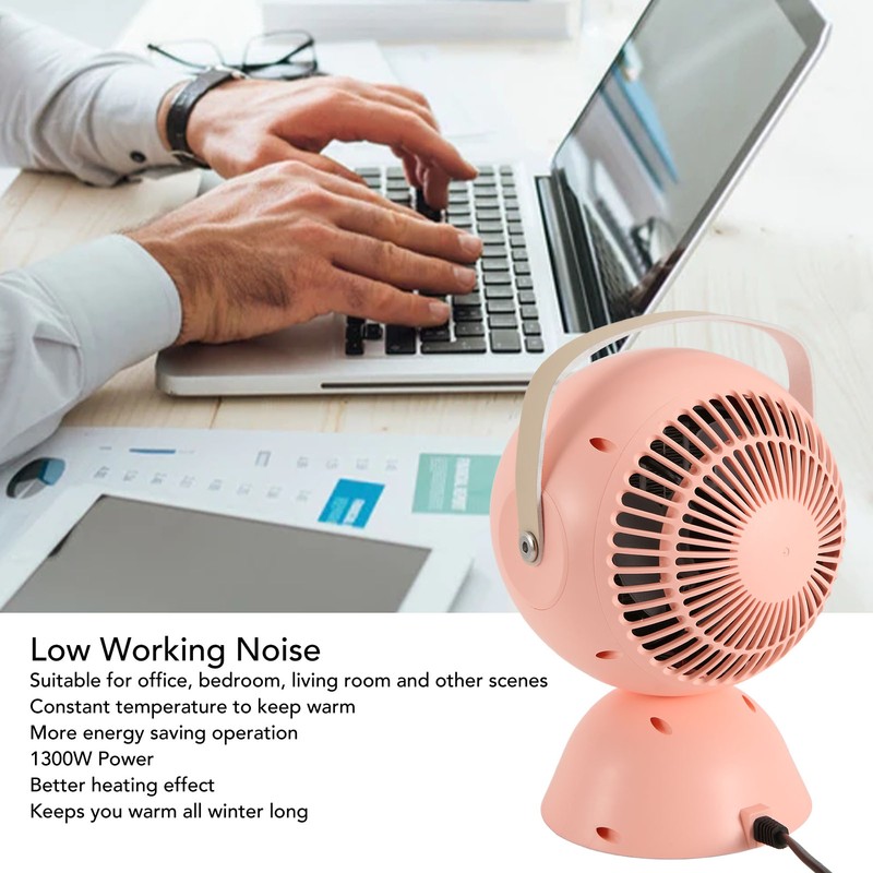 Mini Fan Heater 1300W Silent Constant Temp Fast Heating Portable