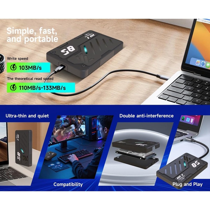Snblzhef 2.5-Inch Portable External USB3.0 HDD 2.5 Inch Storage Disk