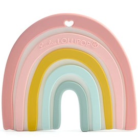 Loulou Lollipop LL-T-RBPSTL Silicone Teething Toy Silicone Rubber Pastel Rainbow