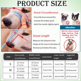 JYJLLM Dog Muzzle, Breathable Pet Mask Dog Training Muzzle，dog muzzles，Muzzle for Large Dog with Velcro Straps，Prevent Eating Biting Chewing Dog Mouth Guard Cover for Small Medium Large Dogs (M)