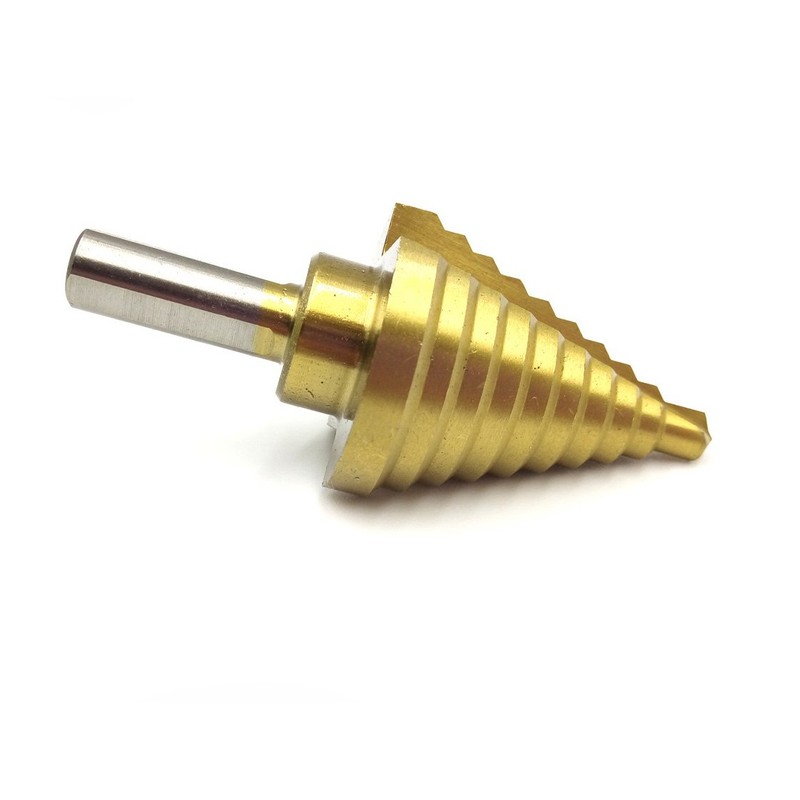 Innetoc 3/8" Shank Titanium Step Drill Bit, 1/4' to 1-3/8'