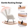 Simple Deluxe Nursery Rocking Chairs, Teddy Upholstered Glider Recliner Rocking