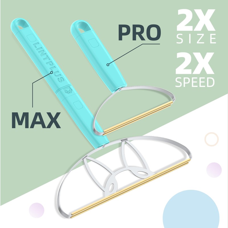 MAX LINTPLUS Pet Hair Remover – 2X Larger Cleaning Head,