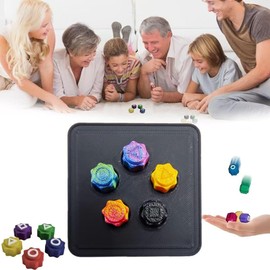 Olesew Konggi Game Korean Stone Pick Up Game [Square Stand] Konggi Play Toy with Storage Case for Stone Picking Game Korean Game Stone Catch Dice Korean Traditional Play Toy Game for Kids Children