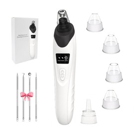 2026 Blackhead Remover Pore Vacuum,Facial Pore Cleaner-5 Suction Power,5 Probes,USB Rechargeable Blackhead Vacuum Kit Electric Pore Vacuum Tool for Adult(Black)