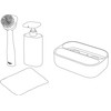 Vigar Rengo 4-piece Sink Caddy Set, White