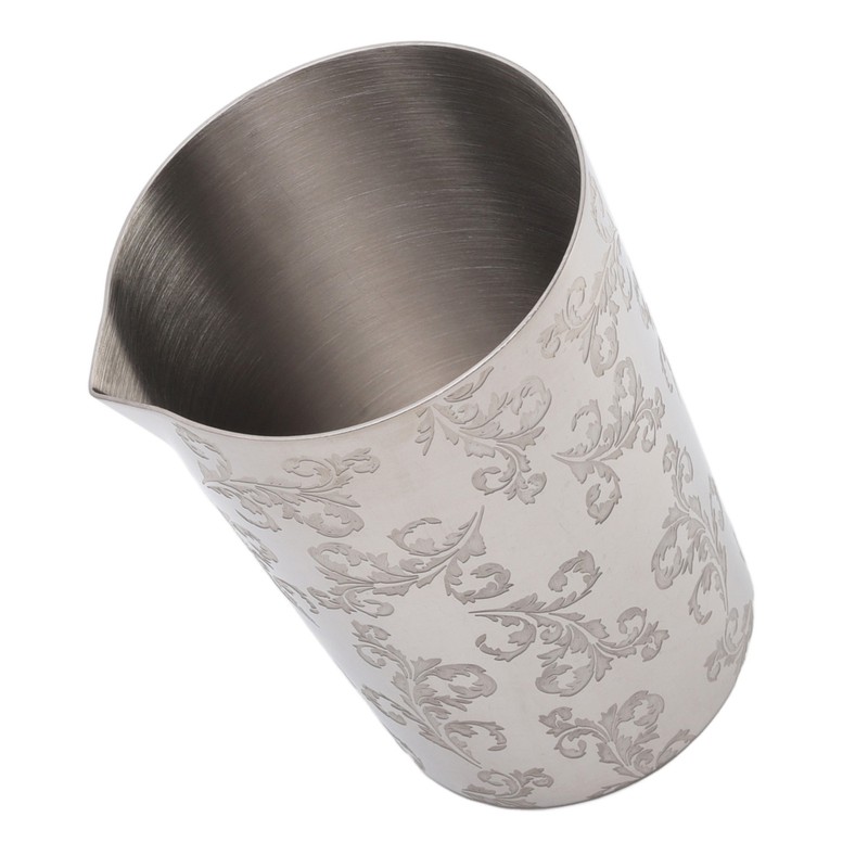 Cocktail Mixing Glass 304 Stainless Steel Heat Preservation Engraved Bartending