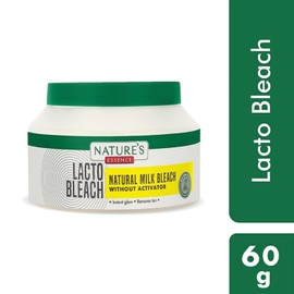 Lacto Bleach, Natural Milky White Cream, 60g NATURES ESSENCE Instant Glow Bleaching Cream Get Party Ready In 15 minutes
