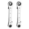 HARFINGTON 2pcs Double Box End Reversible Ratcheting Wrench 1/4" x