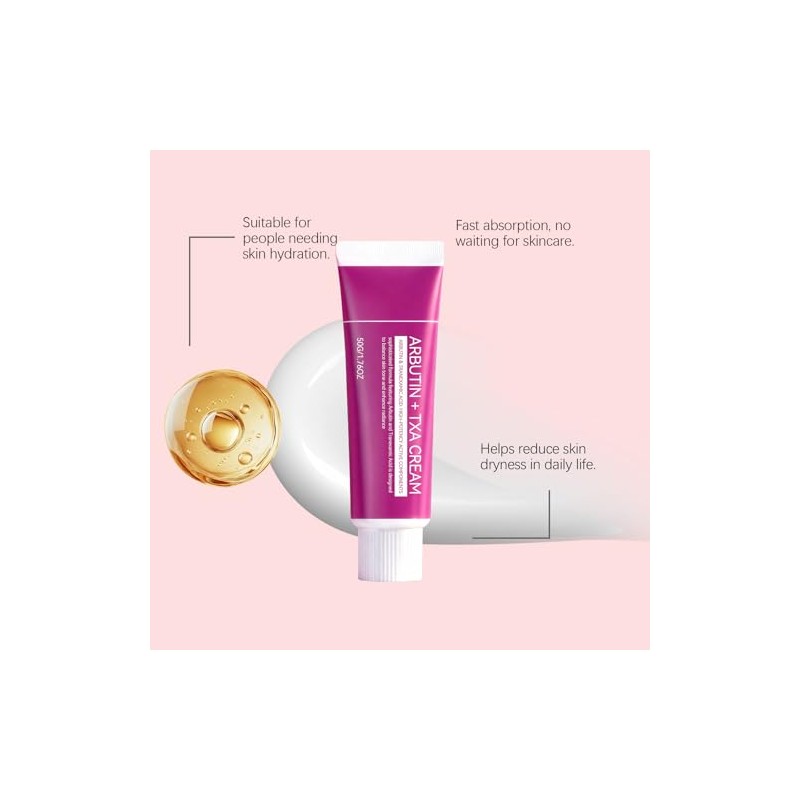 Crema de Arbutina + Ácido Tranexámico – Hidratante e Iluminadora