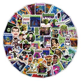 65 PCS Goosebumps Stickers Horror Thriller Aesthetic Waterproof Vinyl Sticker for Water Bottle Laptop Phone Scrapbooking Journaling for Adults Teens Kids for Party Supply Favor Decor