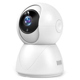 FUNTIC HD 1080P Network Camera, Surveillance Camera, Wifi, Baby Monitor, Two-Way Audio, Baby Monitor, Motion Detection, Night Vision Photography, Recording, Up to 6 People Simultaneous Viewing, App