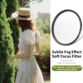 Walking Way 58 mm Diffusion Filter Light Soft 1 & Medium Soft 2 Diffusion Filter Set - Mist Effect Light Blur Mist Filter - Soft Soft Focus Filter Set (1 & 2, 58 mm)