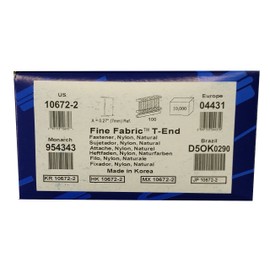 1/4" Fine Fabric T-End Fasteners (10,000/box)