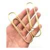 Paperclips Extra Grandes 10 Cm Vinilo Dorado Brillante