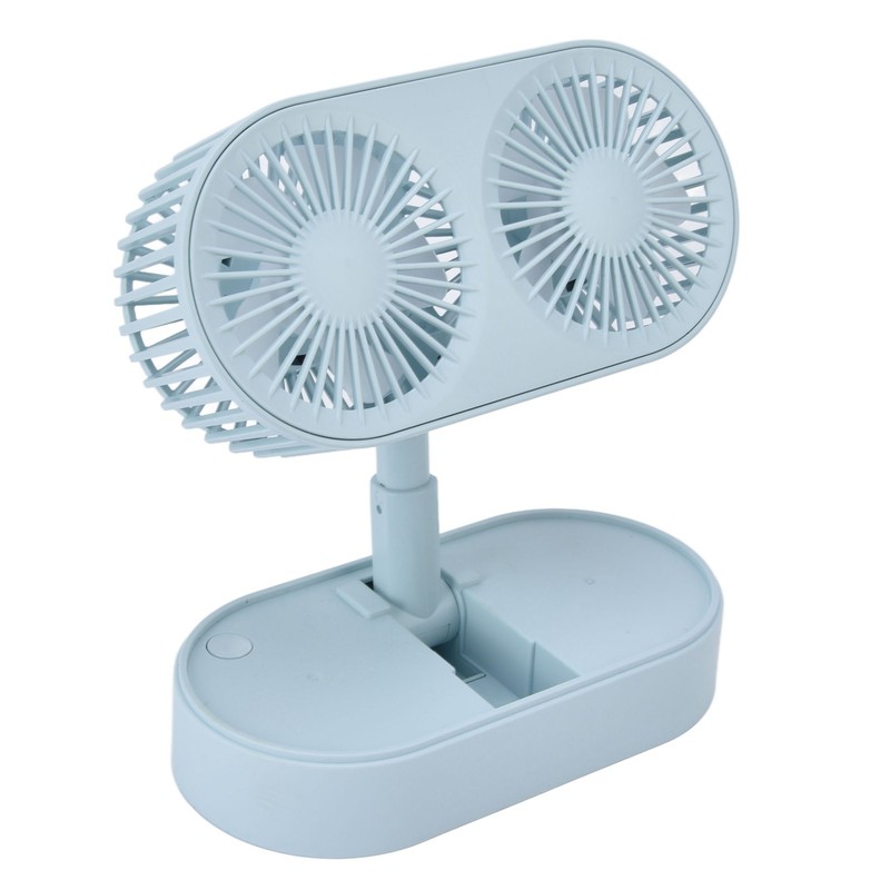 Desktop Double Fan Dual Motor 135° Angle Adjustable Handheld Fan