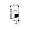 OSMA WC004 Easy-Fit Pan Connector Straight 4" (Standard Four Inch