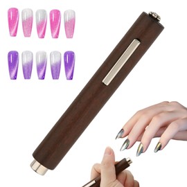 Gosknor 3 In 1 Nail Magnet for Cat Eye Gel Polish, Multifunctional Nail Tool with Strong Magnetic Perfect for DIY Various Cat Eye Nail Designs Beginners & Professional Use (Brown)