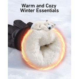 RIGWARL Winter Gloves with Thickest Plush for Extreme Cold Weather, Completely Waterproof Gloves Men Women, Lightweight Warm Thermal Snow Glove with Touchscreen Fingers for Hiking Running Skiing Work