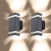 LMP 2 Pack LED Square Up and Down Lights Outdoor