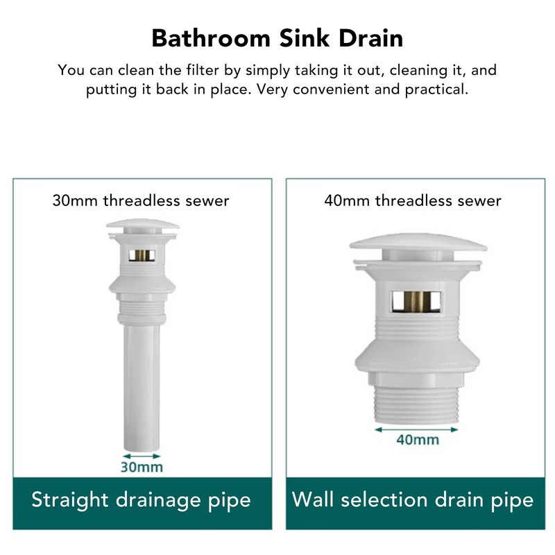 Pop Up Drain Stopper Press Bounce Deodorization Bathroom Sink Drain