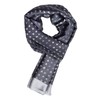 WANYING Men Silk Scarf from Artificial Silk Double Layers Long