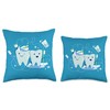 Healthy Teeth Brushing Throw Pillow