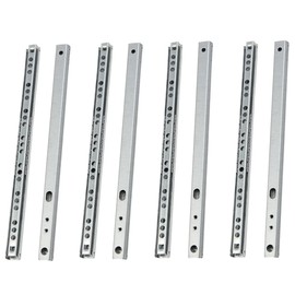 MOCNT 4 Pair (8 Piece) Heavy Duty 17mm Drawer Runners 278mm Drawer Rail Runners Ball Bearing Steel Drawer Slides Cabinet Sliding Full Extension Kitchen Desk Rail Runners